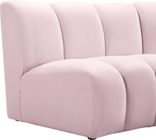 Load image into Gallery viewer, Infinity Pink Velvet 5pc. Modular Sectional
