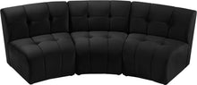 Load image into Gallery viewer, Limitless Black Velvet 3pc. Modular Sectional