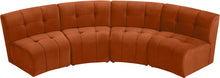 Load image into Gallery viewer, Limitless Cognac Velvet 4pc. Modular Sectional