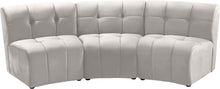 Load image into Gallery viewer, Limitless Cream Velvet 3pc. Modular Sectional