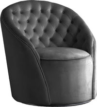 Load image into Gallery viewer, Alessio Grey Velvet Accent Chair