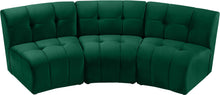 Load image into Gallery viewer, Limitless Green Velvet 3pc. Modular Sectional
