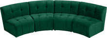 Load image into Gallery viewer, Limitless Green Velvet 4pc. Modular Sectional