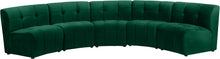 Load image into Gallery viewer, Limitless Green Velvet 5pc. Modular Sectional