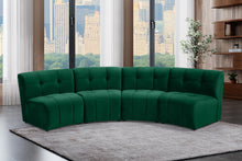 Load image into Gallery viewer, Limitless Green Velvet 4pc. Modular Sectional
