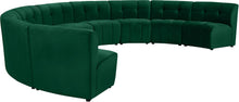Load image into Gallery viewer, Limitless Green Velvet 9pc. Modular Sectional