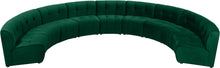 Load image into Gallery viewer, Limitless Green Velvet 9pc. Modular Sectional