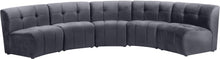 Load image into Gallery viewer, Limitless Grey Velvet 5pc. Modular Sectional