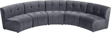 Load image into Gallery viewer, Limitless Grey Velvet 5pc. Modular Sectional