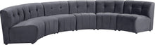Load image into Gallery viewer, Limitless Grey Velvet 6pc. Modular Sectional