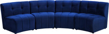 Load image into Gallery viewer, Limitless Navy Velvet 4pc. Modular Sectional