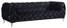Load image into Gallery viewer, Mercer Black Velvet Sofa