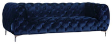 Load image into Gallery viewer, Mercer Navy Velvet Sofa
