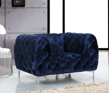 Load image into Gallery viewer, Mercer Navy Velvet Chair