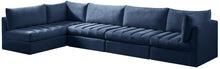Load image into Gallery viewer, Jacob Navy Velvet Modular Sectional