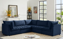 Load image into Gallery viewer, Jacob Navy Velvet Modular Sectional