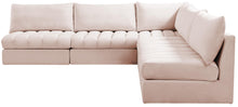 Load image into Gallery viewer, Jacob Pink Velvet Modular Sectional