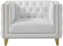 Load image into Gallery viewer, Michelle White Faux Leather Chair