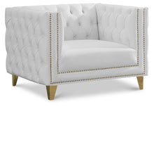 Load image into Gallery viewer, Michelle White Faux Leather Chair