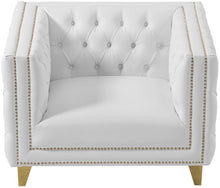 Load image into Gallery viewer, Michelle White Faux Leather Chair