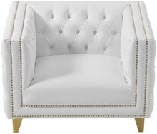 Load image into Gallery viewer, Michelle White Faux Leather Chair