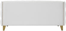 Load image into Gallery viewer, Michelle White Faux Leather Loveseat