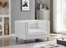 Load image into Gallery viewer, Michelle White Faux Leather Chair