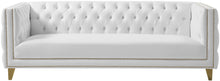 Load image into Gallery viewer, Michelle White Faux Leather Sofa