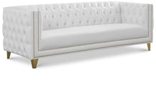 Load image into Gallery viewer, Michelle White Faux Leather Sofa