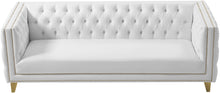 Load image into Gallery viewer, Michelle White Faux Leather Sofa