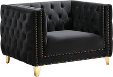 Load image into Gallery viewer, Michelle Black Velvet Chair