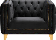Load image into Gallery viewer, Michelle Black Velvet Chair