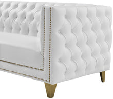 Load image into Gallery viewer, Michelle White Faux Leather Loveseat
