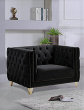 Load image into Gallery viewer, Michelle Black Velvet Chair