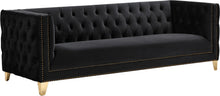 Load image into Gallery viewer, Michelle Black Velvet Sofa