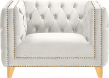 Load image into Gallery viewer, Michelle Cream Velvet Chair