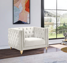 Load image into Gallery viewer, Michelle Cream Velvet Chair