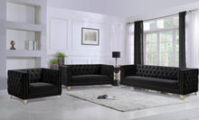 Load image into Gallery viewer, Michelle Black Velvet Sofa