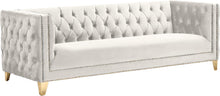 Load image into Gallery viewer, Michelle Cream Velvet Sofa