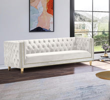 Load image into Gallery viewer, Michelle Cream Velvet Sofa