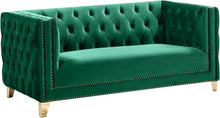 Load image into Gallery viewer, Michelle Green Velvet Loveseat