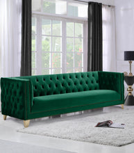 Load image into Gallery viewer, Michelle Green Velvet Sofa