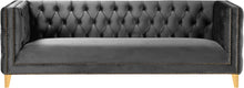 Load image into Gallery viewer, Michelle Grey Velvet Sofa