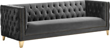 Load image into Gallery viewer, Michelle Grey Velvet Sofa