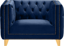 Load image into Gallery viewer, Michelle Navy Velvet Chair
