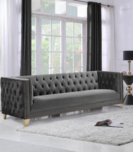 Load image into Gallery viewer, Michelle Grey Velvet Sofa