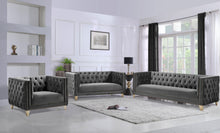 Load image into Gallery viewer, Michelle Grey Velvet Sofa
