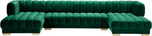 Load image into Gallery viewer, Gwen Green Velvet 3pc. Sectional (3 Boxes)