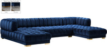 Load image into Gallery viewer, Gwen Navy Velvet 3pc. Sectional (3 Boxes)