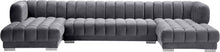 Load image into Gallery viewer, Gwen Grey Velvet 3pc. Sectional (3 Boxes)